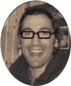 Joe O'Cannabis - altes Foto von langhaarigem Mann mit Brille